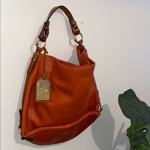 Ralph Lauren Burnt Orange Leather Bag
